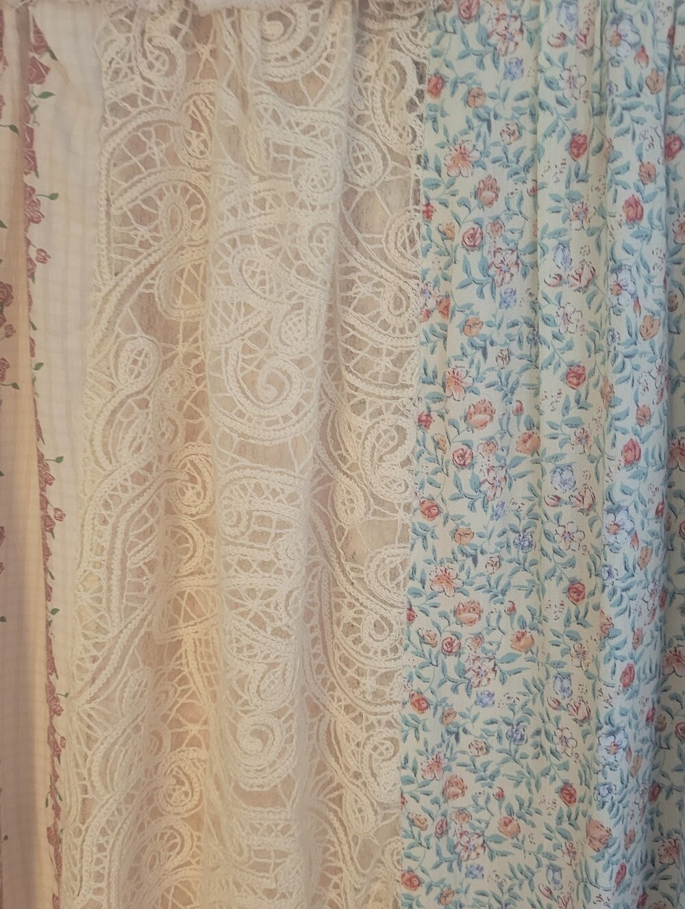 POL Patchwork/Pieced Denim/Lace/Multi-Prints Maxi Skirt, NWOT, S,  CHIC & UNIQUE - Picture 7 of 14